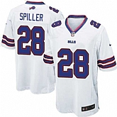 Nike Men & Women & Youth Bills #28 Spiller White Team Color Game Jersey,baseball caps,new era cap wholesale,wholesale hats